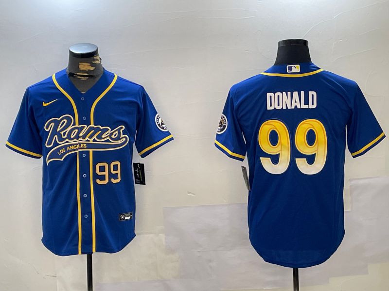 Men Los Angeles Rams #99 Donald Joint Name 2024 Nike Limited NFL Jersey style 2